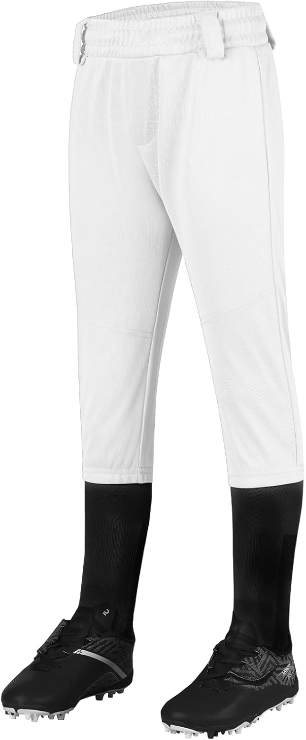 QBK 2T/3T/4T/5T to Youth Toddler Boys Knicker Baseball Pants Girl Softball Pants Kids Tee Ball Pants